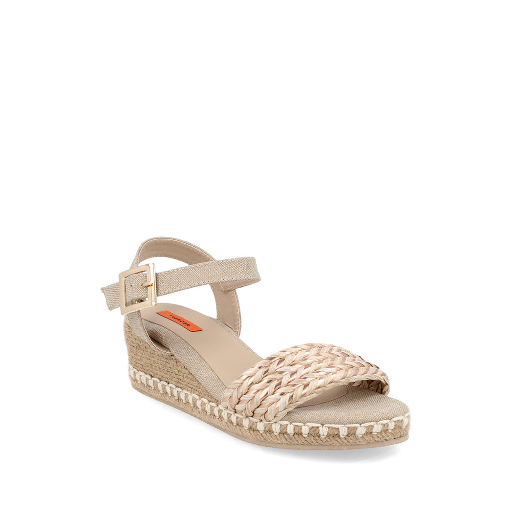 Sandalia Casual Trender color Oro para Mujer