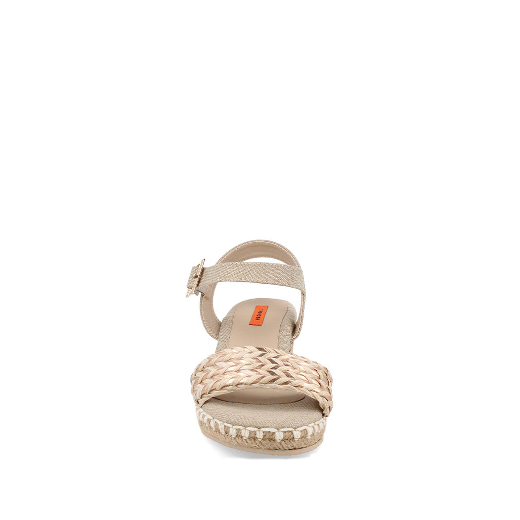 Sandalia Casual Trender color Oro para Mujer