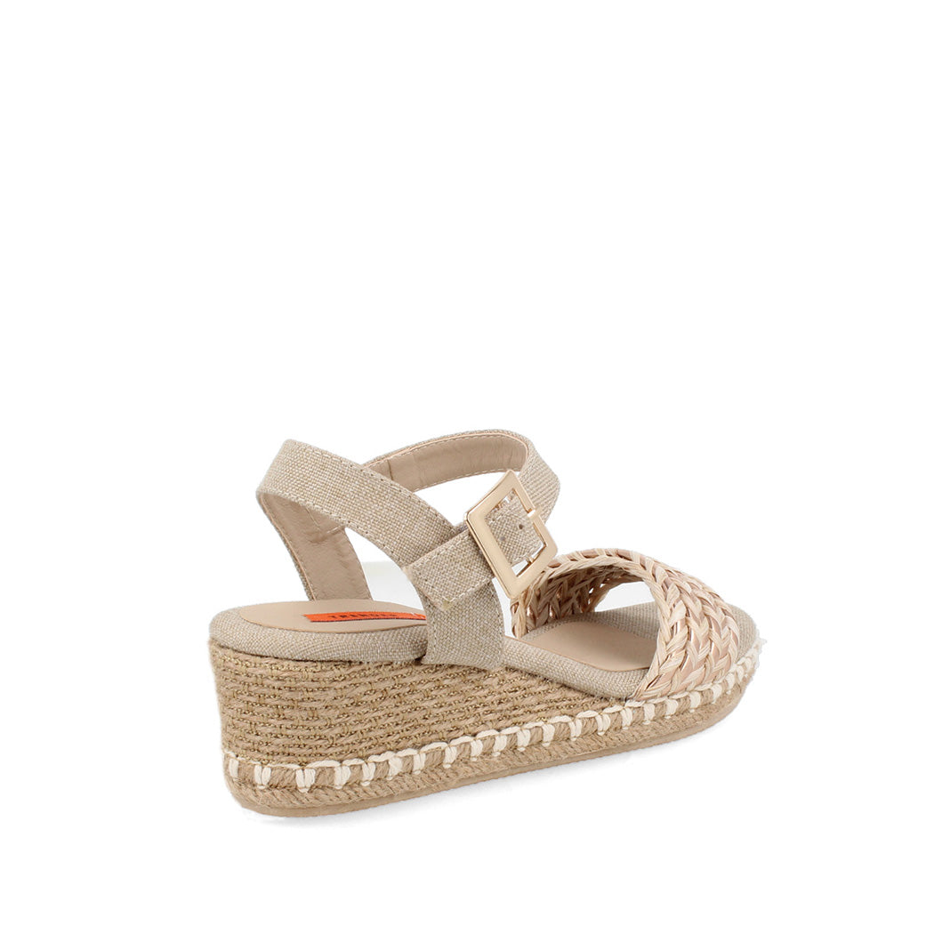 Sandalia Casual Trender color Oro para Mujer