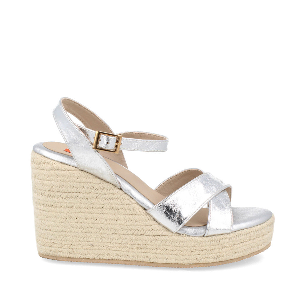 Sandalia Casual Trender color Plata para Mujer