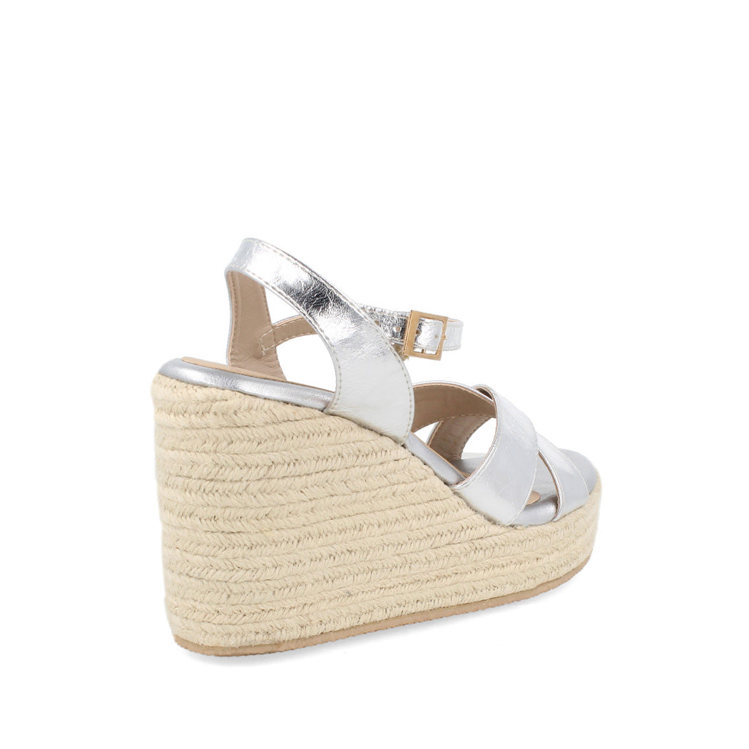 Sandalia Casual Trender color Plata para Mujer