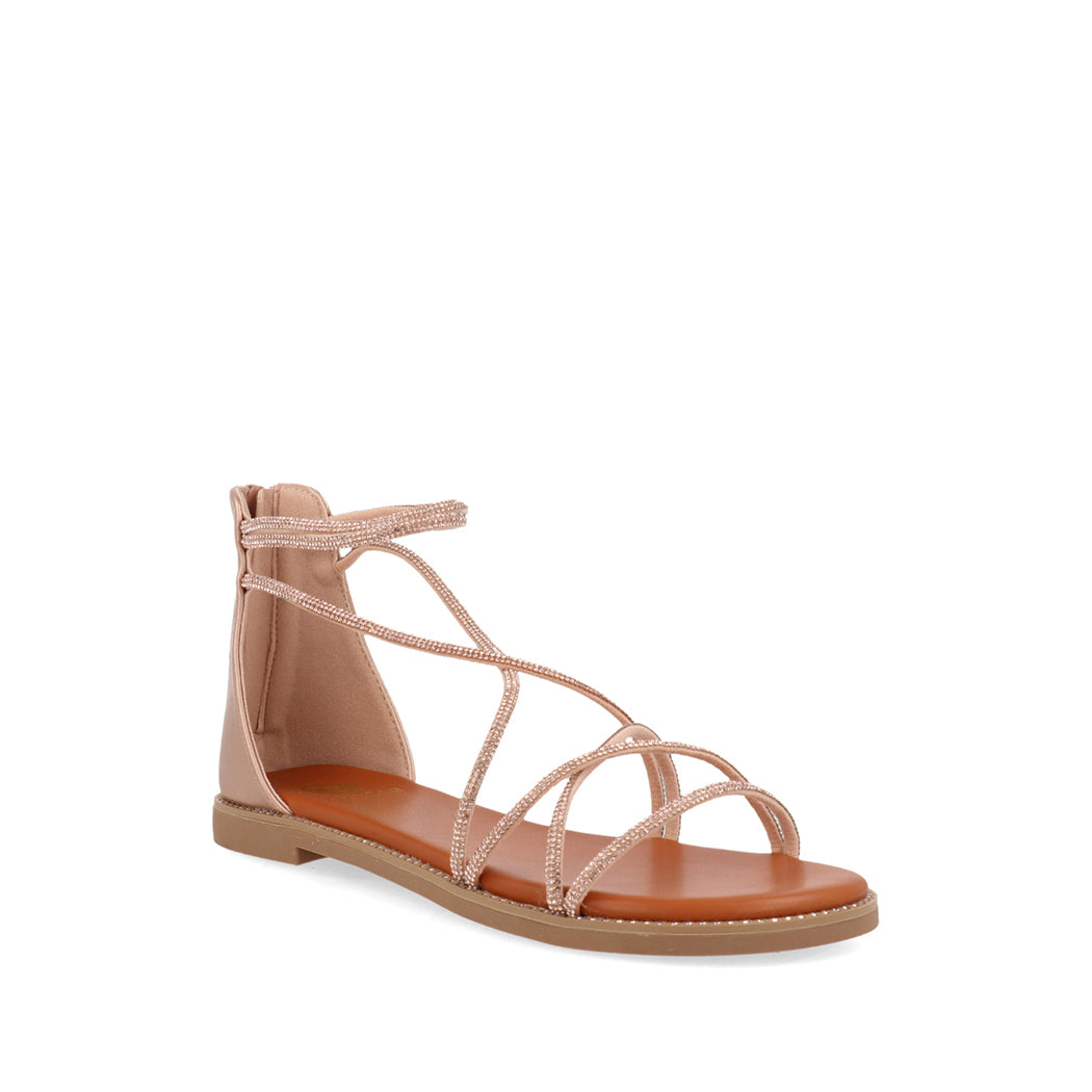 Sandalia Casual Trender color Oro Rosado para Mujer