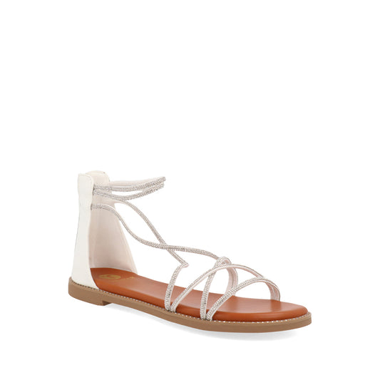 Sandalia Casual Trender color Plata para Mujer