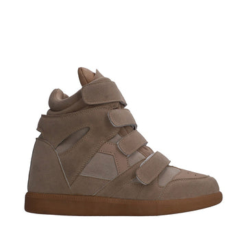 Tenis Casual Trender color Taupe para Mujer