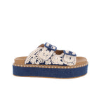 Sandalia Casual Trender color Azul para Mujer