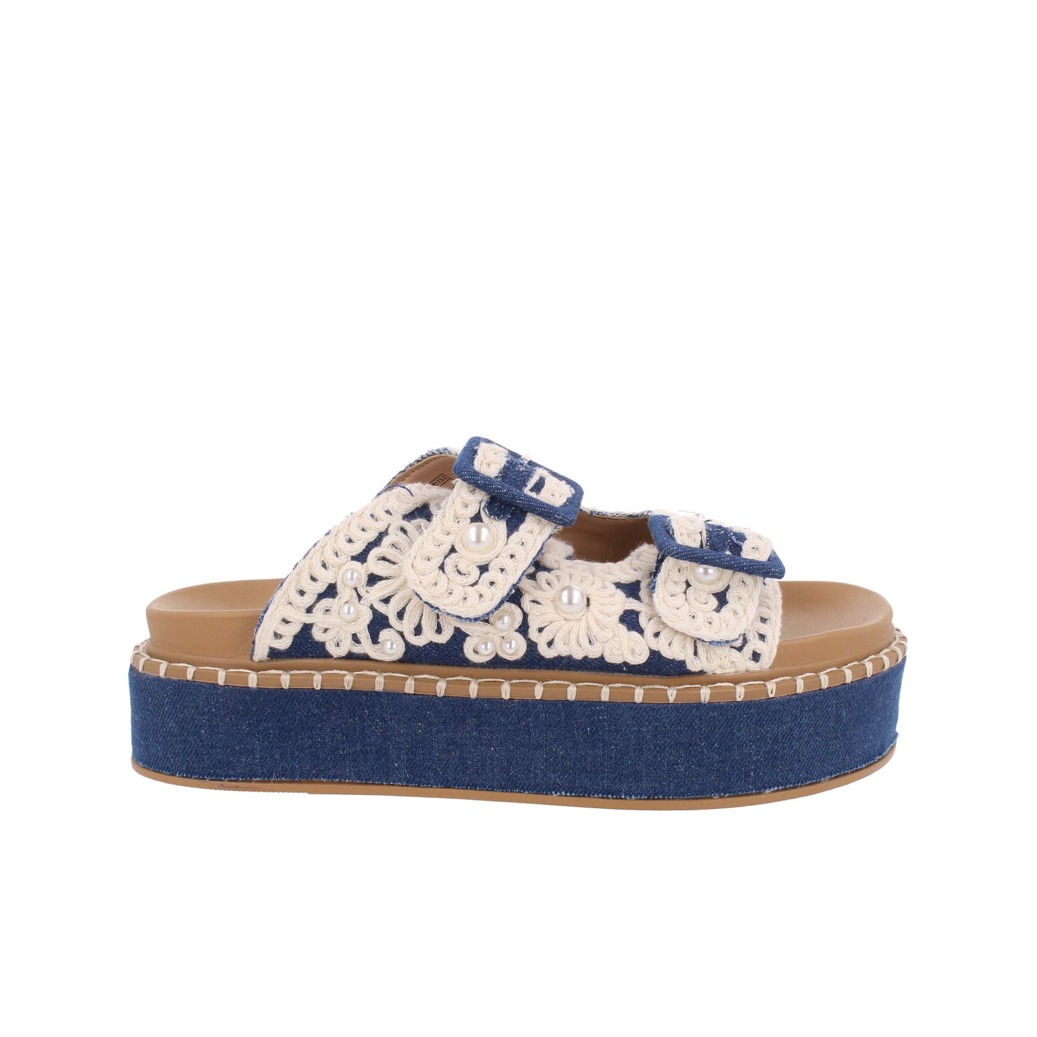 Sandalia Casual Trender color Azul para Mujer