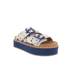 Sandalia Casual Trender color Azul para Mujer