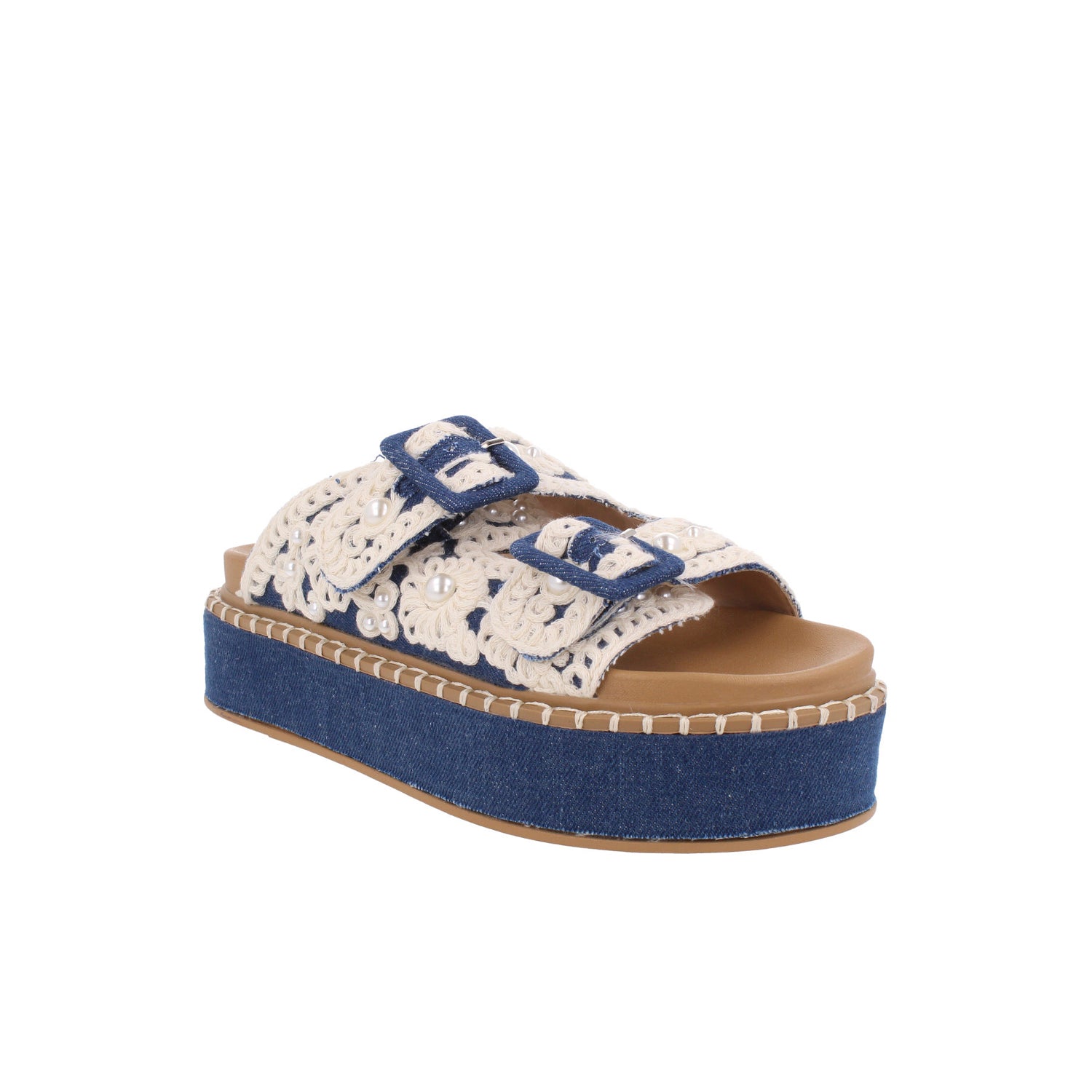 Sandalia Casual Trender color Azul para Mujer