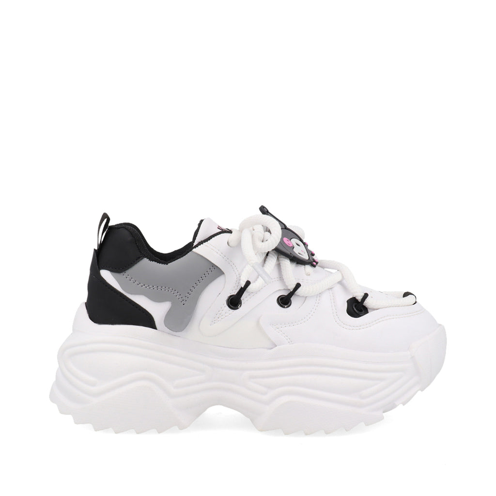 Tenis Urbano Trender color Blanco con Gris para Mujer de Kuromi
