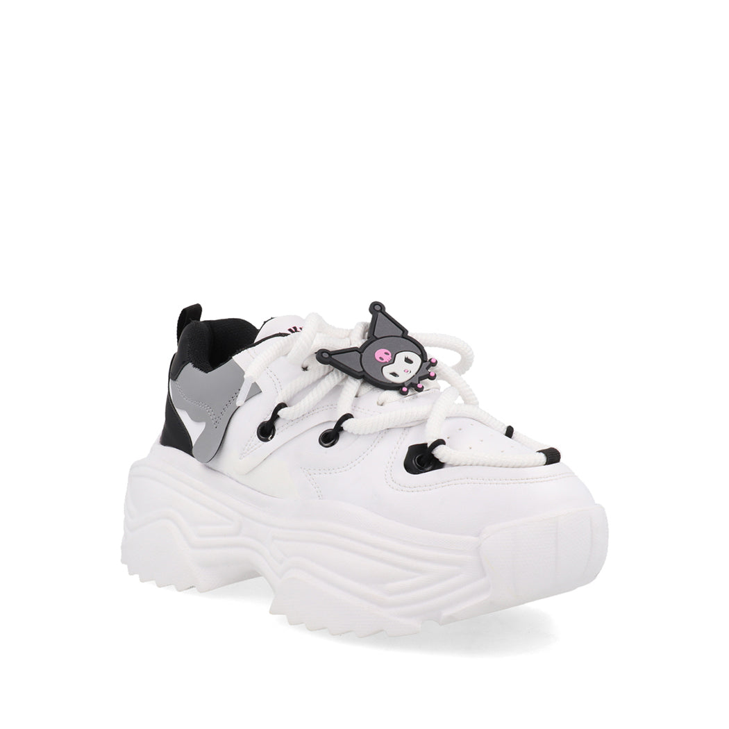 Tenis Urbano Trender color Blanco con Gris para Mujer de Kuromi