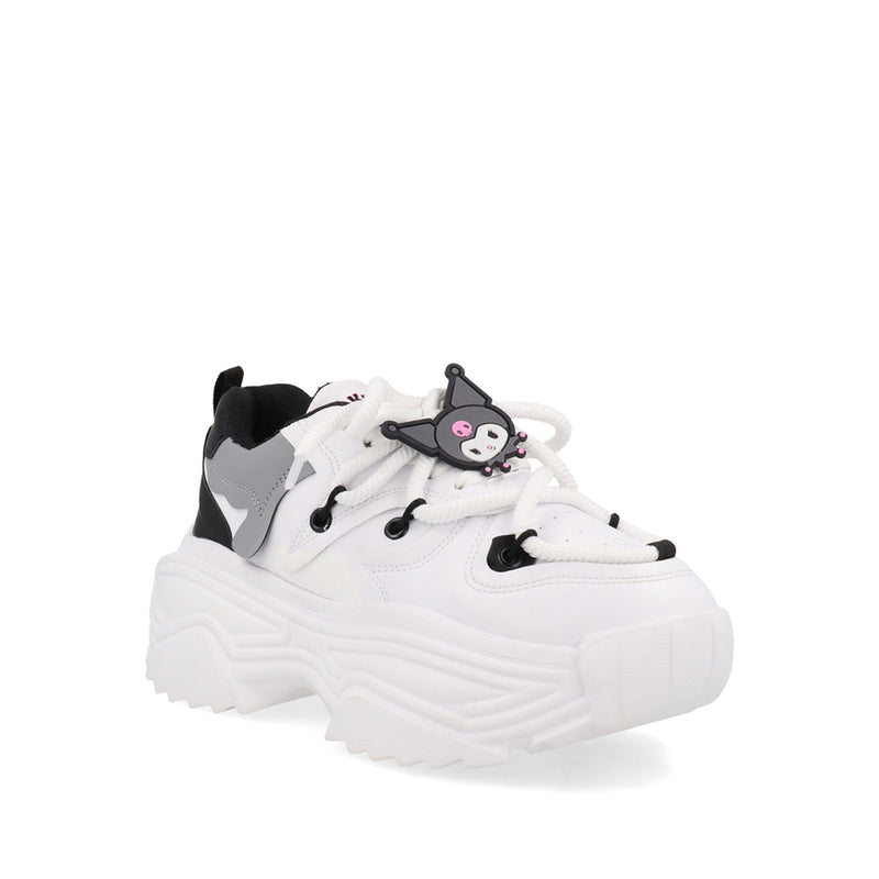 Tenis Urbano Trender color Blanco con Gris para Mujer de Kuromi