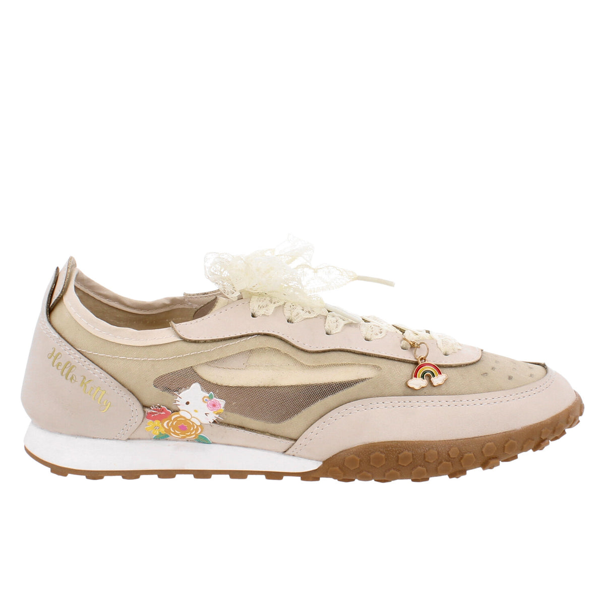 Tenis Casual Hello kitty color Latte para Mujer