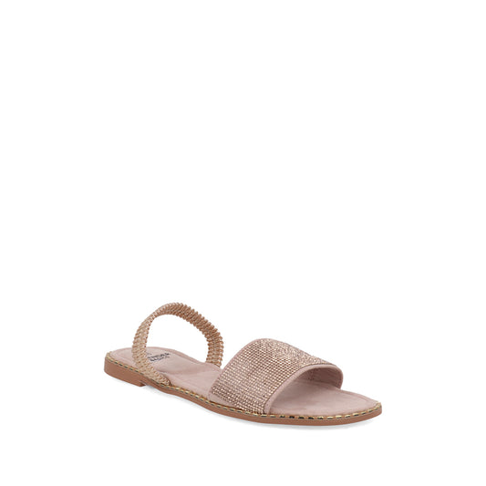 Sandalia Casual Trender color Oro para Mujer con Brillos