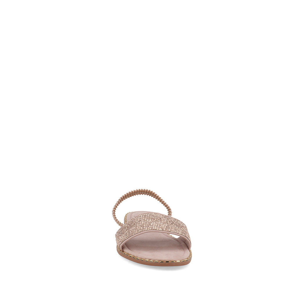 Sandalia Casual Trender color Oro para Mujer con Brillos