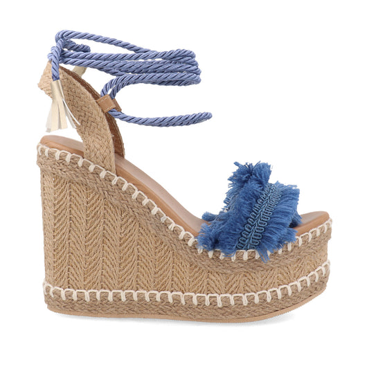 Sandalia Casual Trender color Azul para Mujer