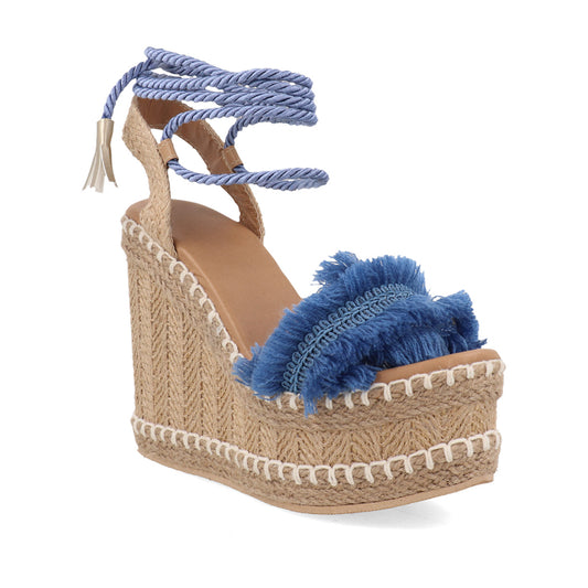 Sandalia Casual Trender color Azul para Mujer
