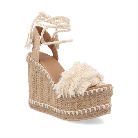 Sandalia Casual Trender color Beige para Mujer