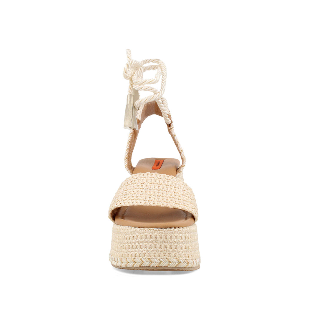 Sandalia Casual Trender color Beige para Mujer