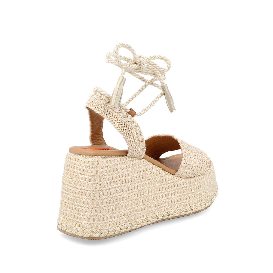 Sandalia Casual Trender color Beige para Mujer