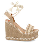 Sandalia Casual Trender color Beige para Mujer