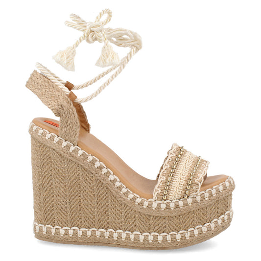 Sandalia Casual Trender color Beige para Mujer