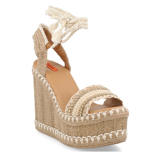 Sandalia Casual Trender color Beige para Mujer