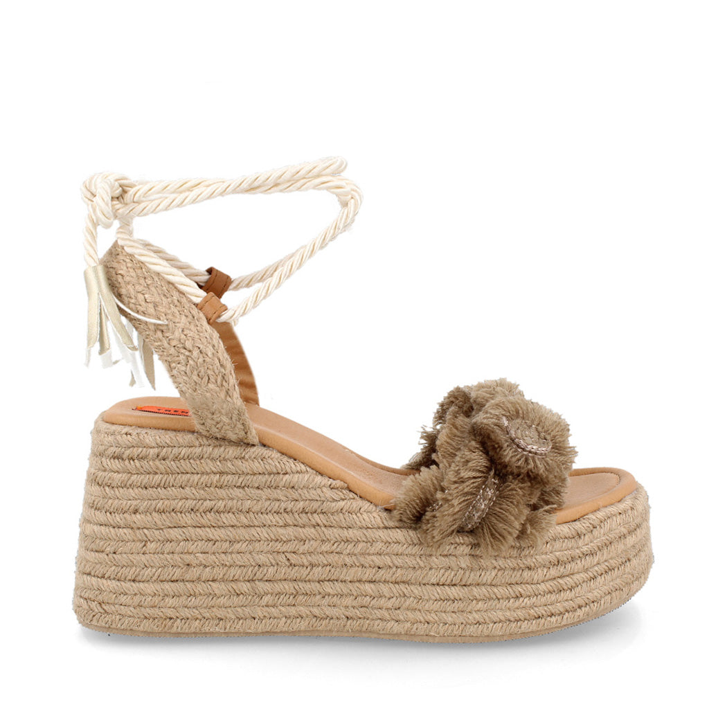 Sandalia Casual Trender color Camel para Mujer
