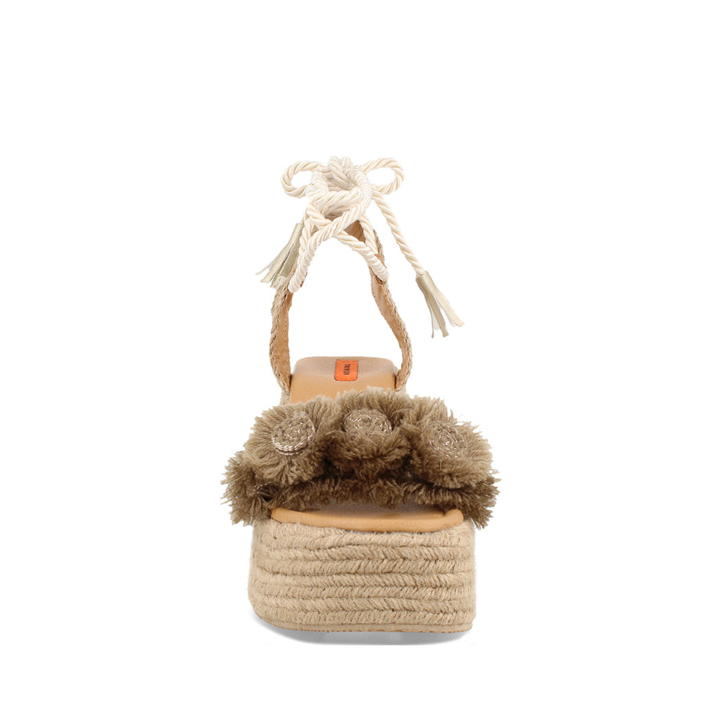 Sandalia Casual Trender color Camel para Mujer