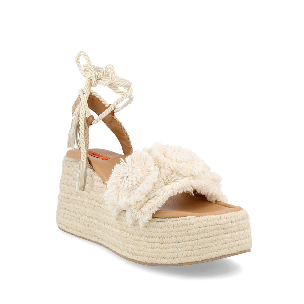Sandalia Casual Trender color Beige para Mujer