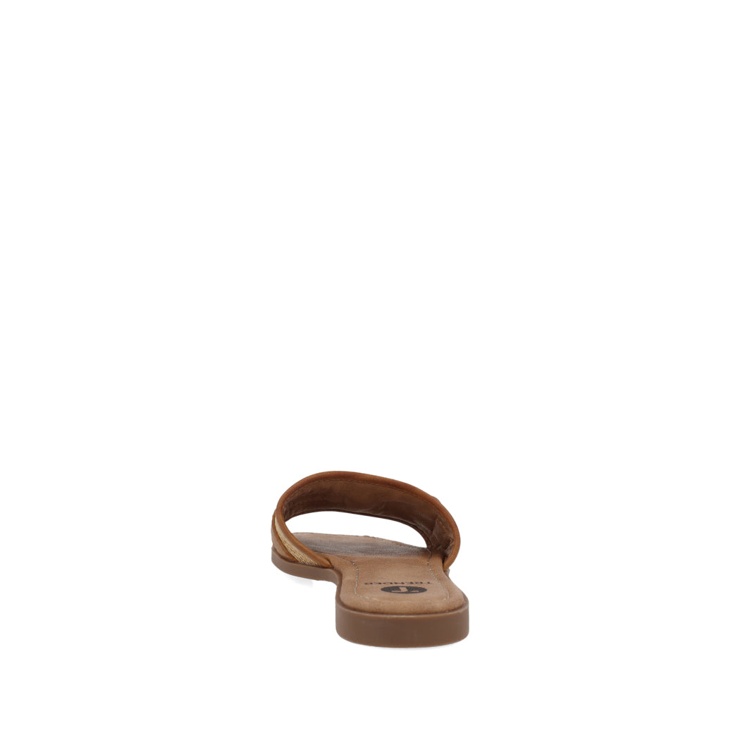 Sandalia Casual Trender color Camel para Mujer