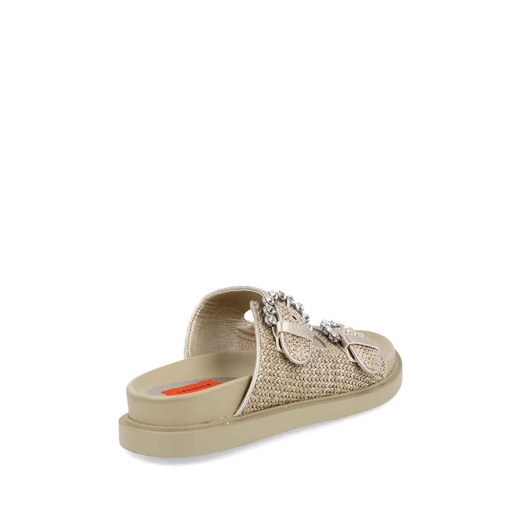 Sandalia Casual Trender color Plata para Mujer