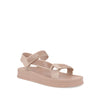 Sandalia Casual Trender color Rosa para Mujer con Brillos y ajuste de Velcro
