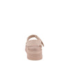 Sandalia Casual Trender color Rosa para Mujer con Brillos y ajuste de Velcro