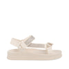 Sandalia Casual Trender color Blanco para Mujer con brillos y ajuste de velcro