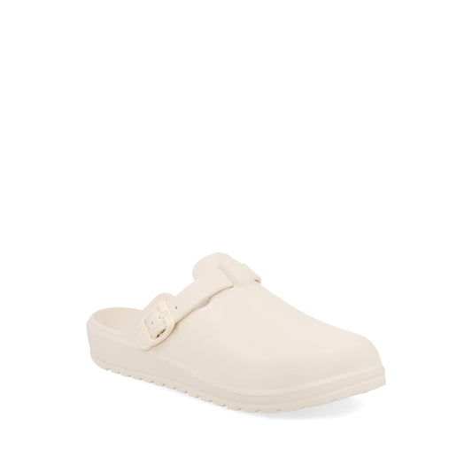 Sandalia Casual Trender color Latte para Mujer con hebilla