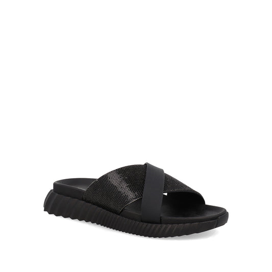 Sandalia Casual Trender color Negro para Mujer con Brillos