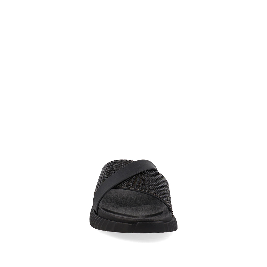 Sandalia Casual Trender color Negro para Mujer con Brillos