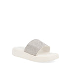 Sandalia Casual Trender color Blanco para Mujer con Brillos
