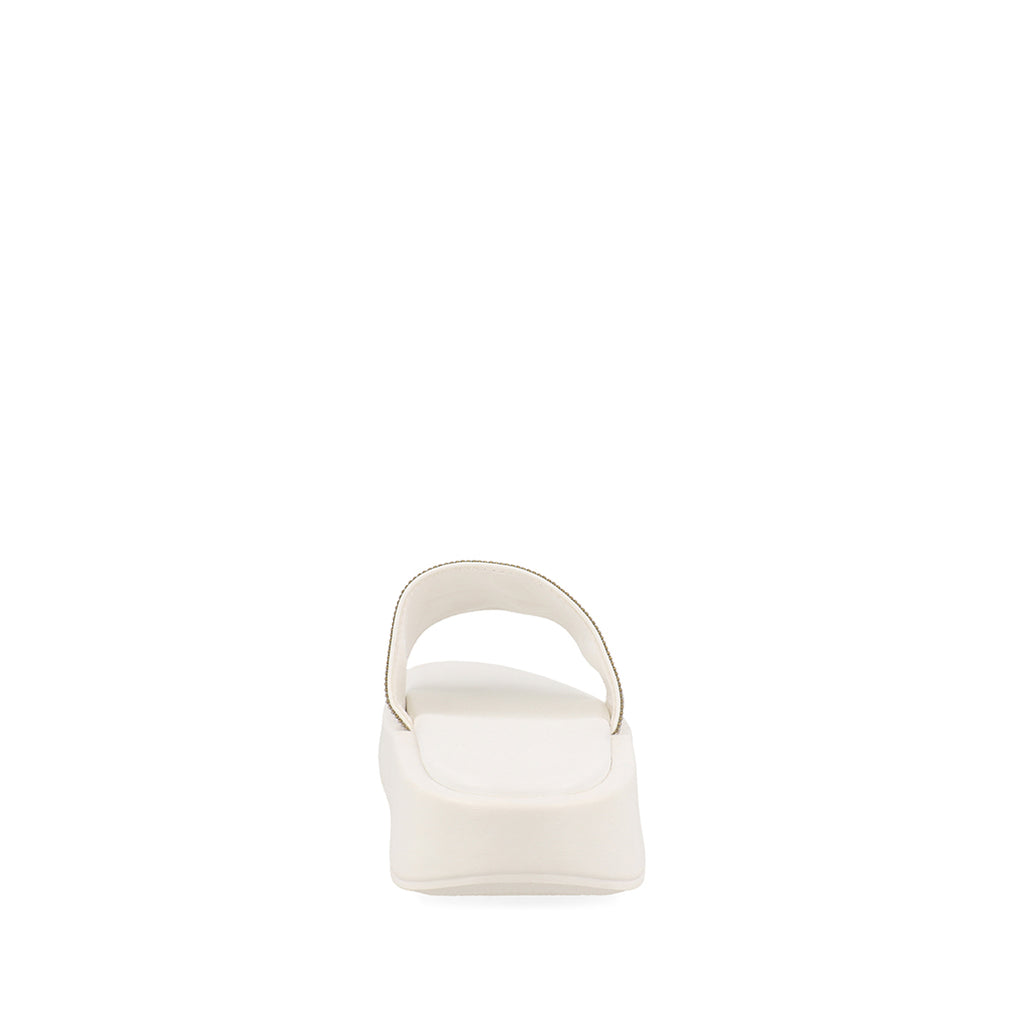 Sandalia Casual Trender color Blanco para Mujer con Brillos