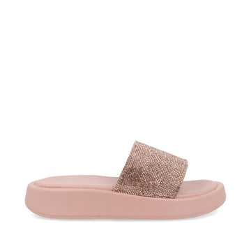 Sandalia Casual Trender color Rosa para Mujer con Brillos