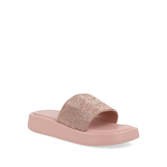 Sandalia Casual Trender color Rosa para Mujer con Brillos