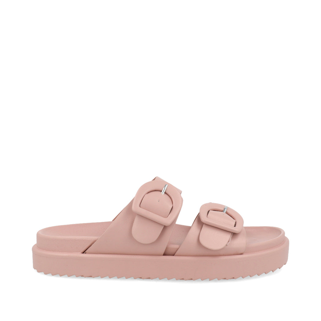 Sandalia Casual Trender color Rosa para Mujer con doble hebilla
