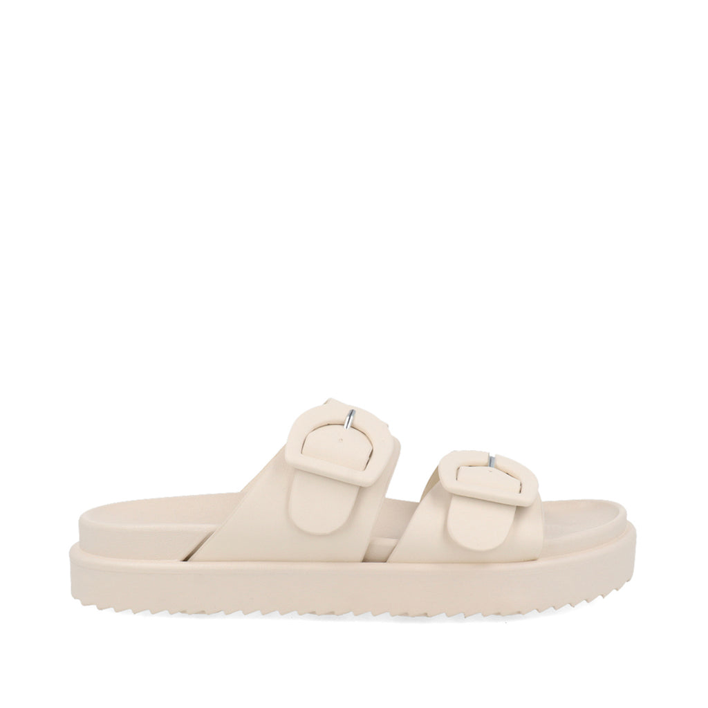 Sandalia Casual Trender color Blanco para Mujer con doble hebilla