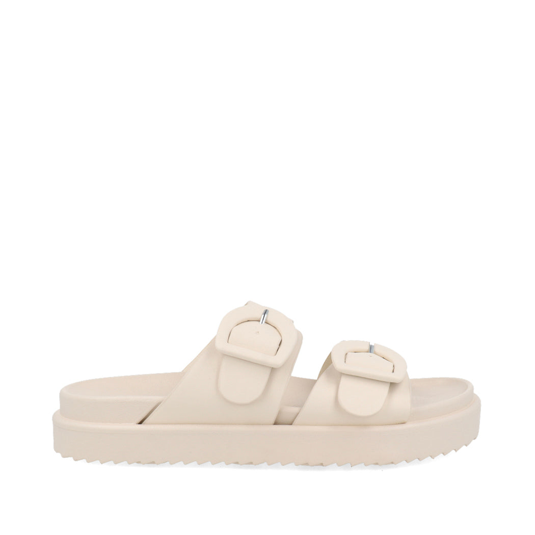 Sandalia Casual Trender color Blanco para Mujer con doble hebilla