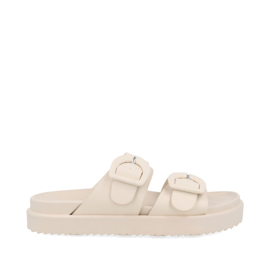Sandalia Casual Trender color Blanco para Mujer con doble hebilla