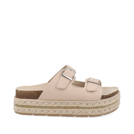 Sandalia Casual Trender color Beige para Mujer