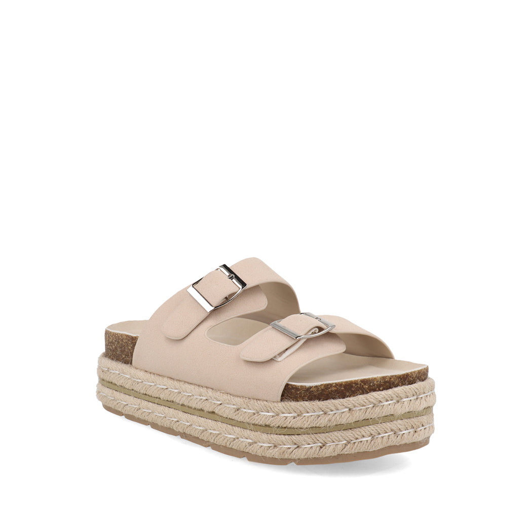Sandalia Casual Trender color Beige para Mujer