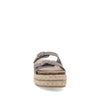 Sandalia Casual Trender color Gris para Mujer con Doble hebilla