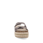 Sandalia Casual Trender color Gris para Mujer con Doble hebilla