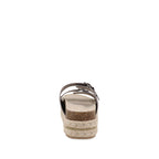 Sandalia Casual Trender color Gris para Mujer con Doble hebilla